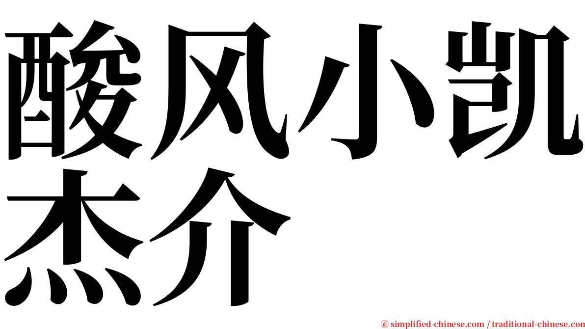 酸风小凯杰介 serif font