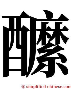 醿 serif font