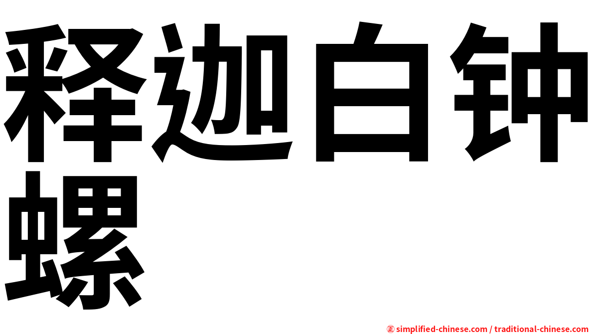 释迦白钟螺