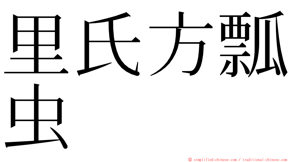 里氏方瓢虫 ming font