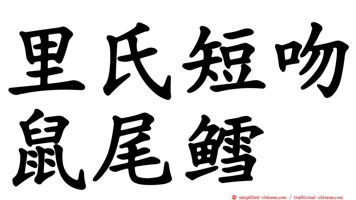 里氏短吻鼠尾鳕