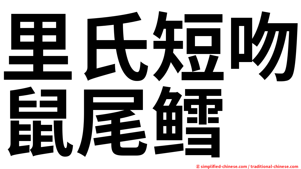 里氏短吻鼠尾鳕