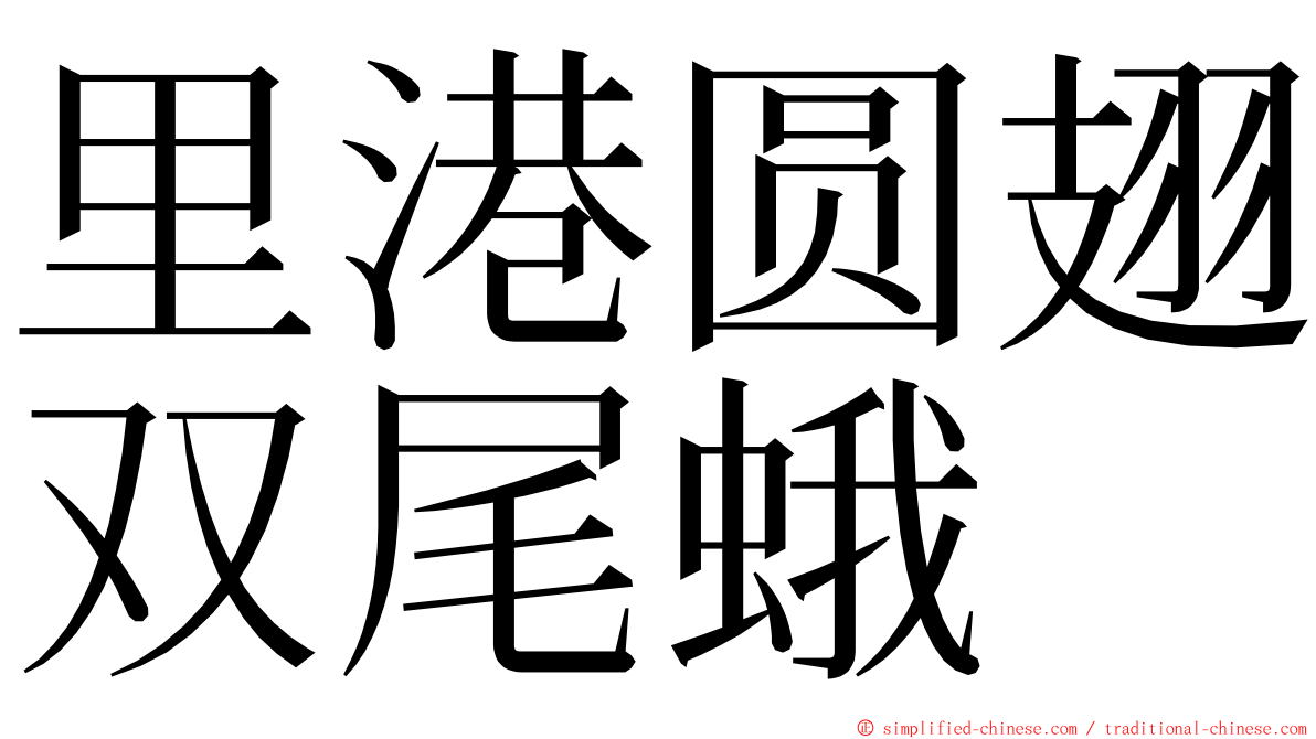 里港圆翅双尾蛾 ming font