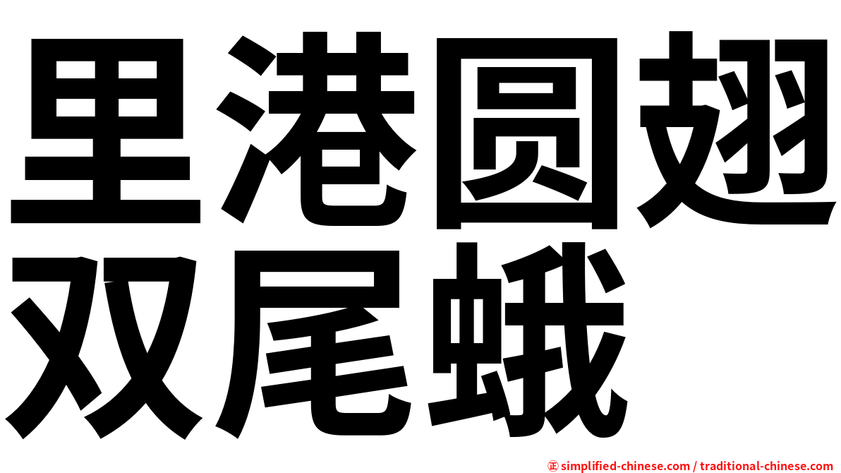 里港圆翅双尾蛾