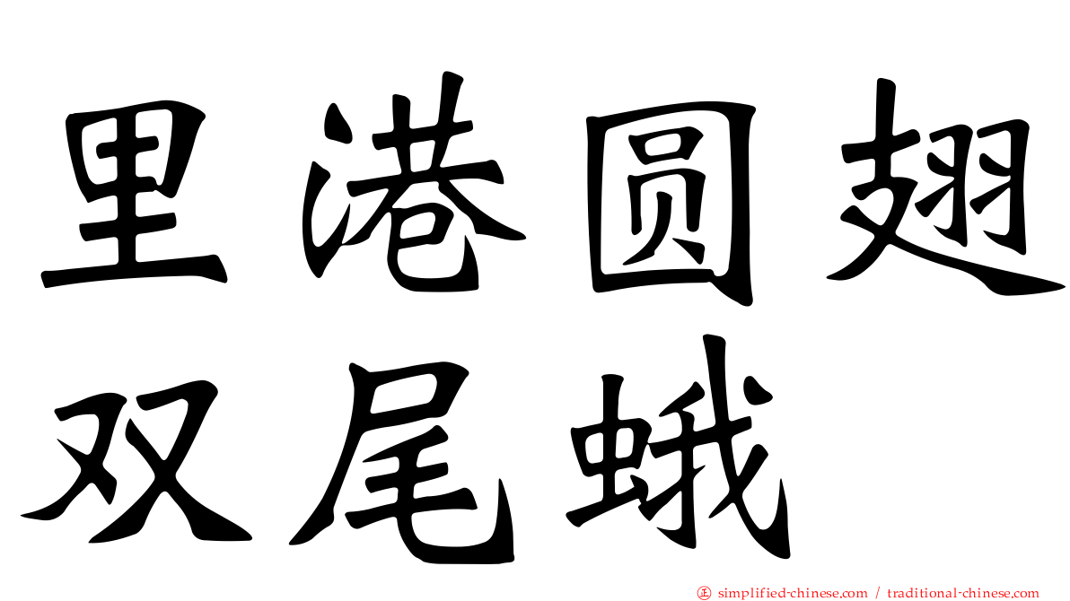 里港圆翅双尾蛾