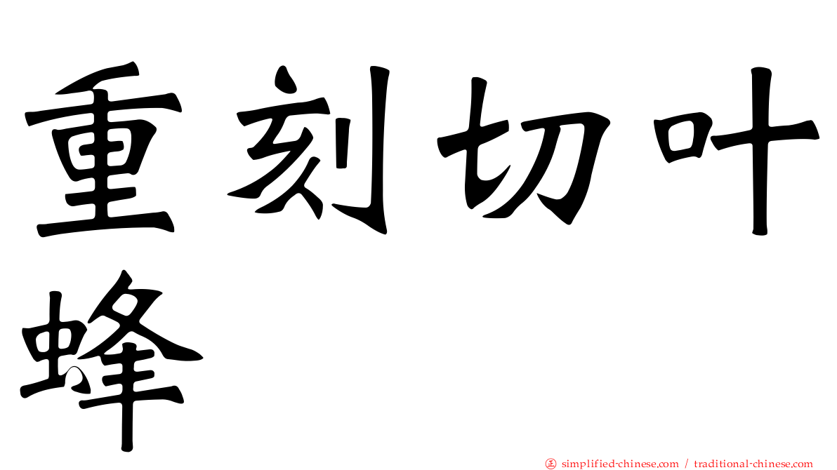 重刻切叶蜂