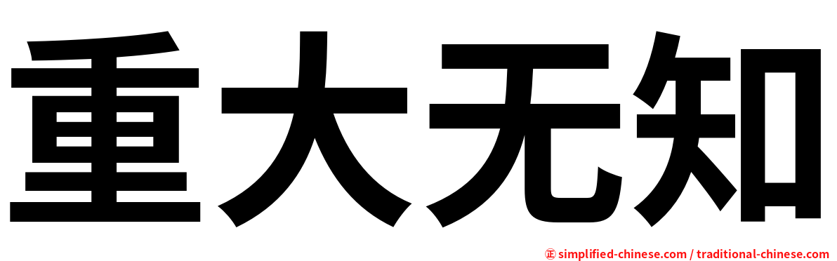 重大无知