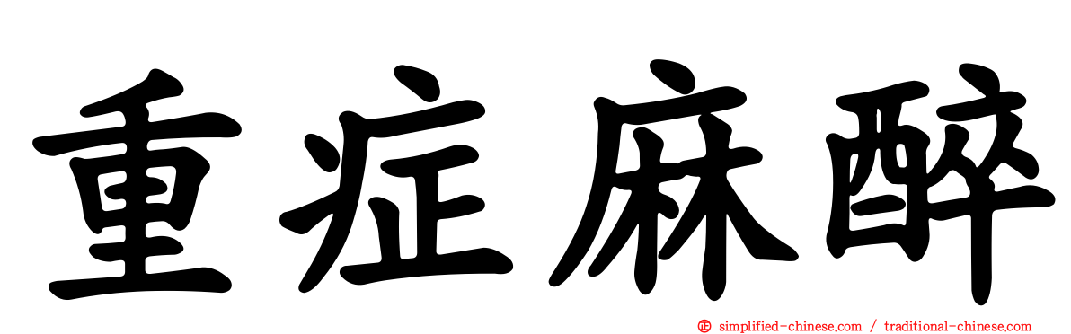 重症麻醉