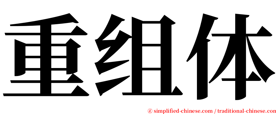 重组体 serif font