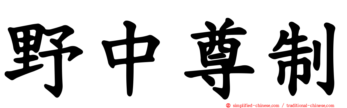 野中尊制