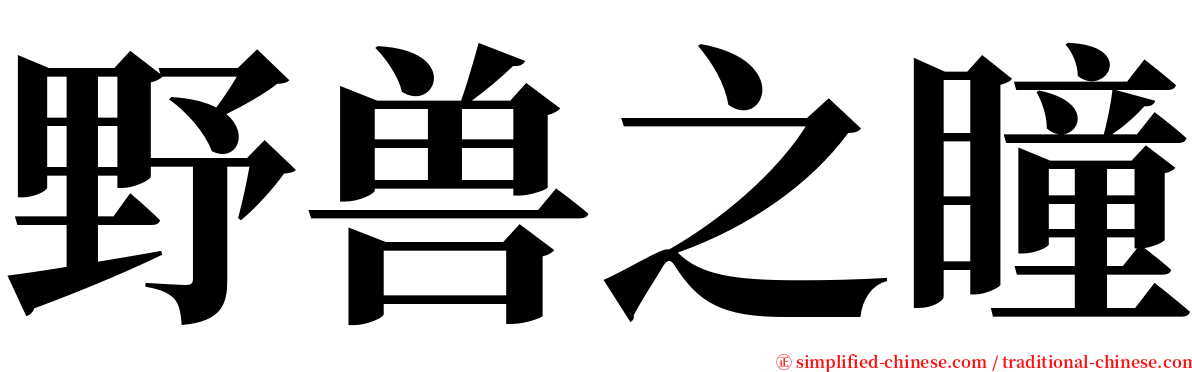 野兽之瞳 serif font