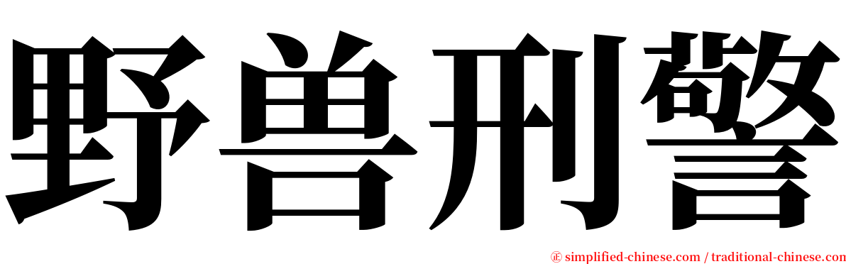 野兽刑警 serif font