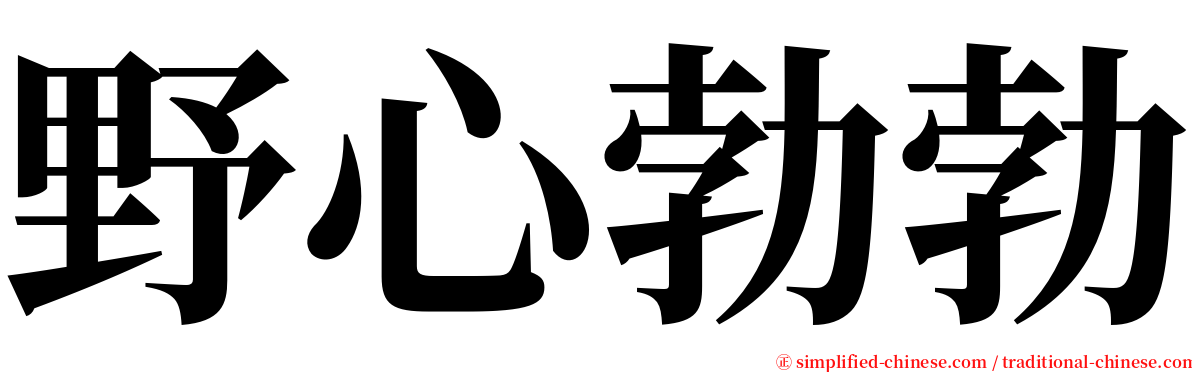 野心勃勃 serif font