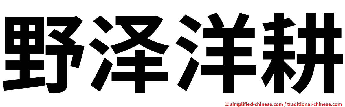 野泽洋耕