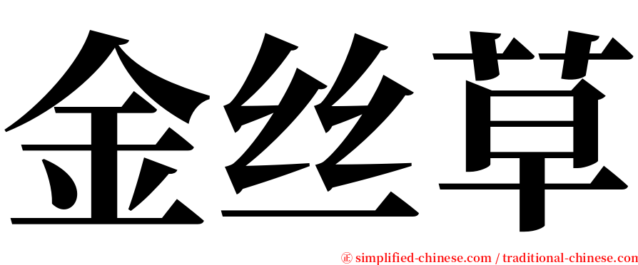 金丝草 serif font