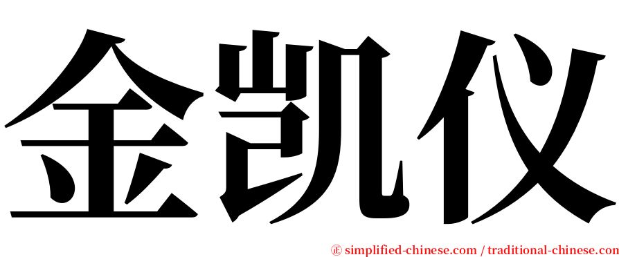金凯仪 serif font