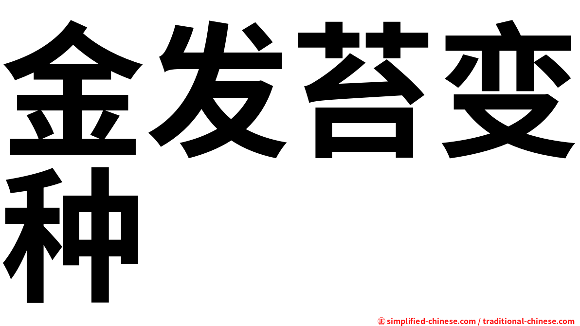 金发苔变种