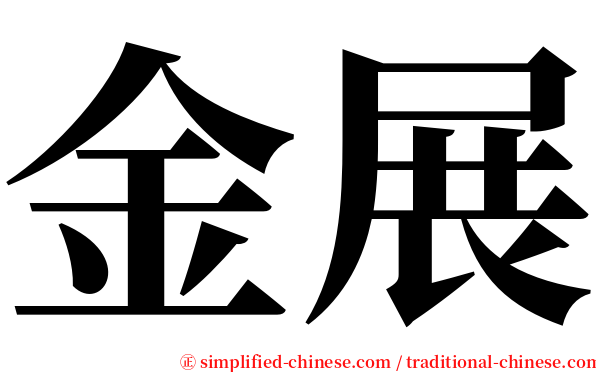 金展 serif font
