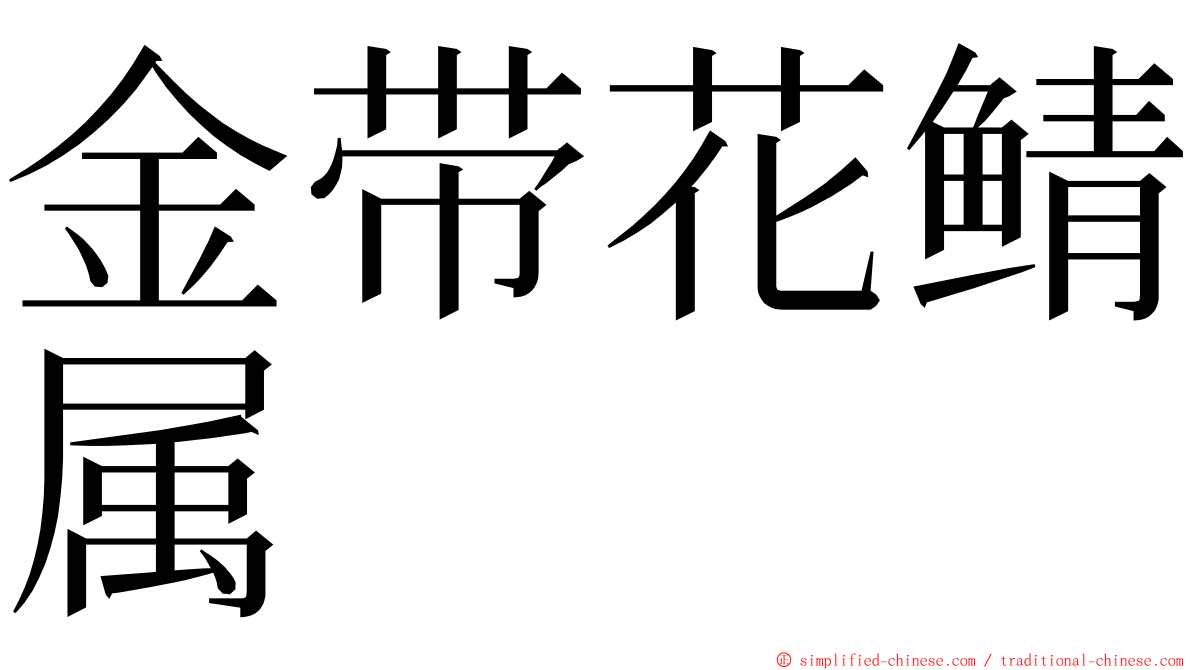 金带花鲭属 ming font