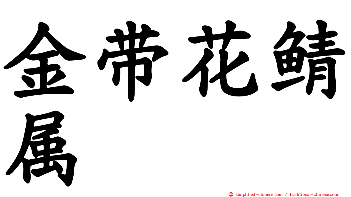 金带花鲭属