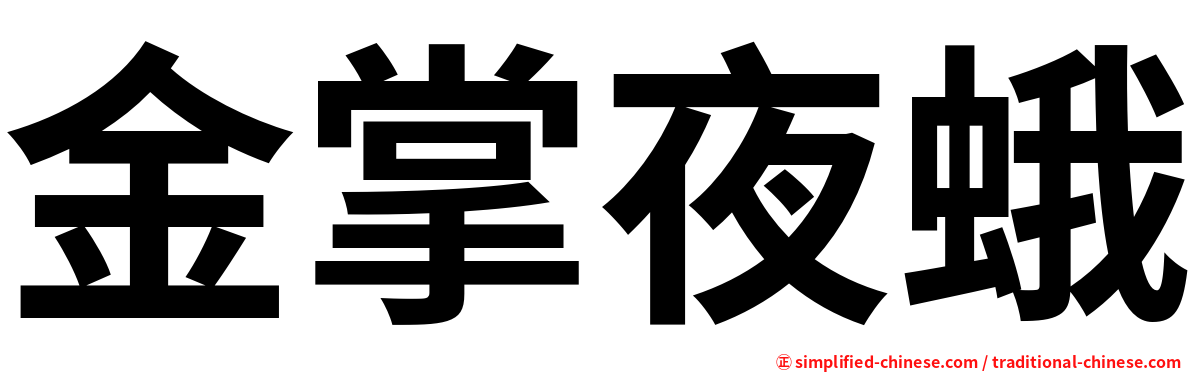 金掌夜蛾