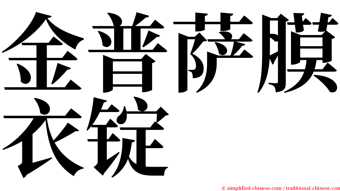 金普萨膜衣锭 serif font