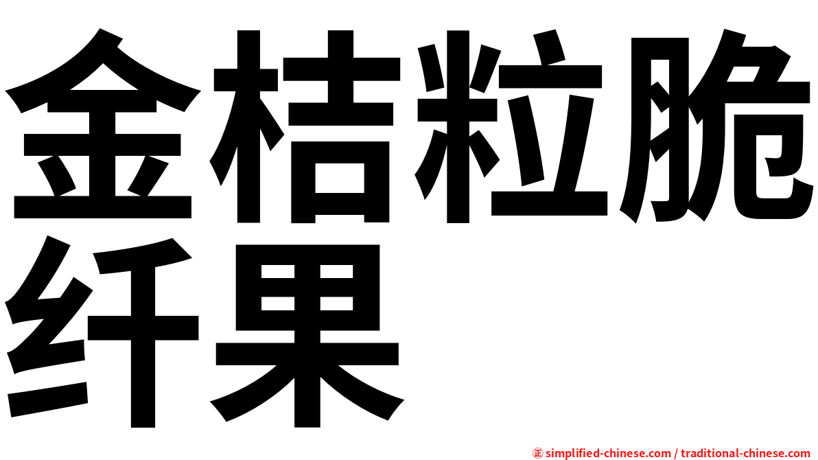 金桔粒脆纤果