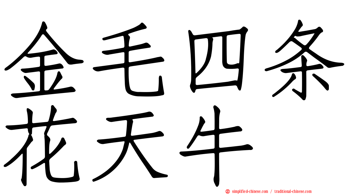 金毛四条花天牛