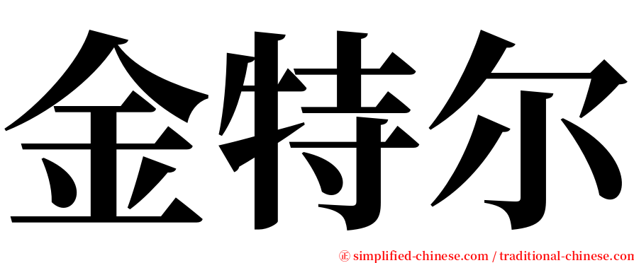 金特尔 serif font