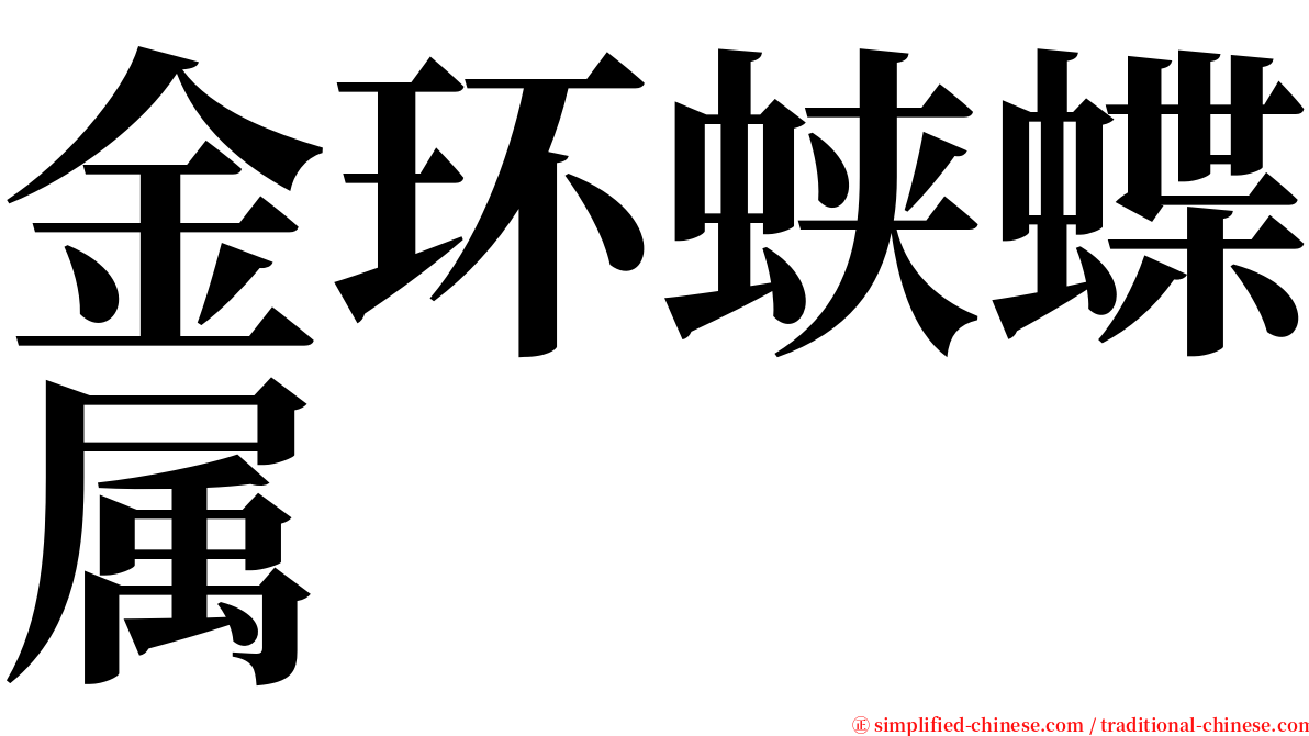 金环蛱蝶属 serif font