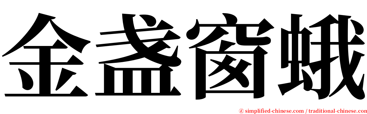 金盏窗蛾 serif font
