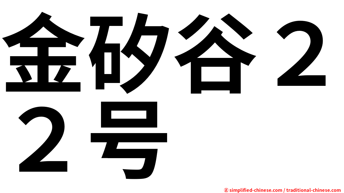 金矽谷２２号