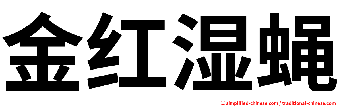 金红湿蝇
