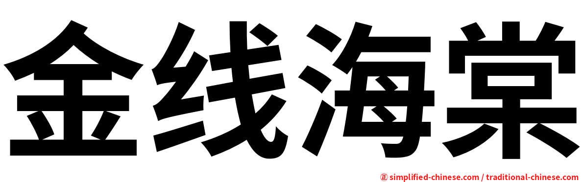 金线海棠