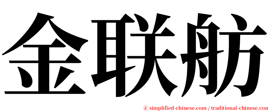 金联舫 serif font