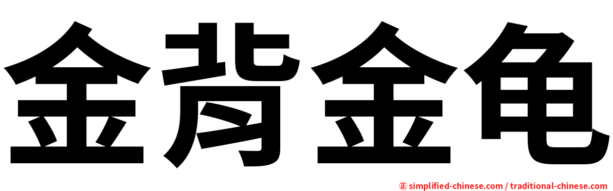 金背金龟
