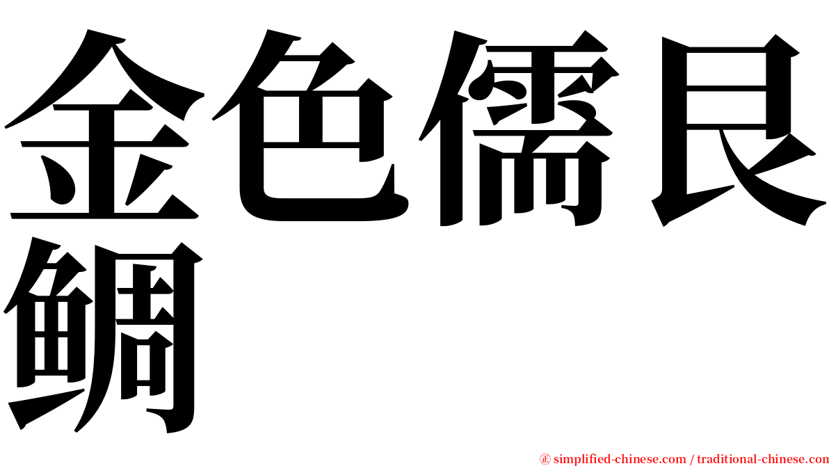 金色儒艮鲷 serif font