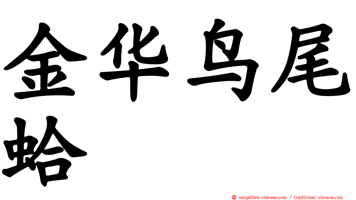 金华鸟尾蛤