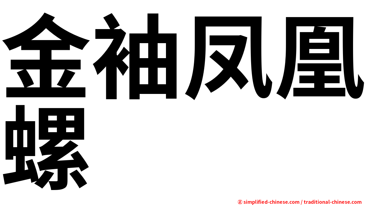 金袖凤凰螺