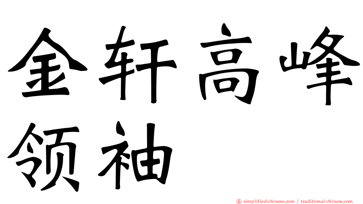 金轩高峰领袖