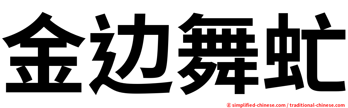 金边舞虻