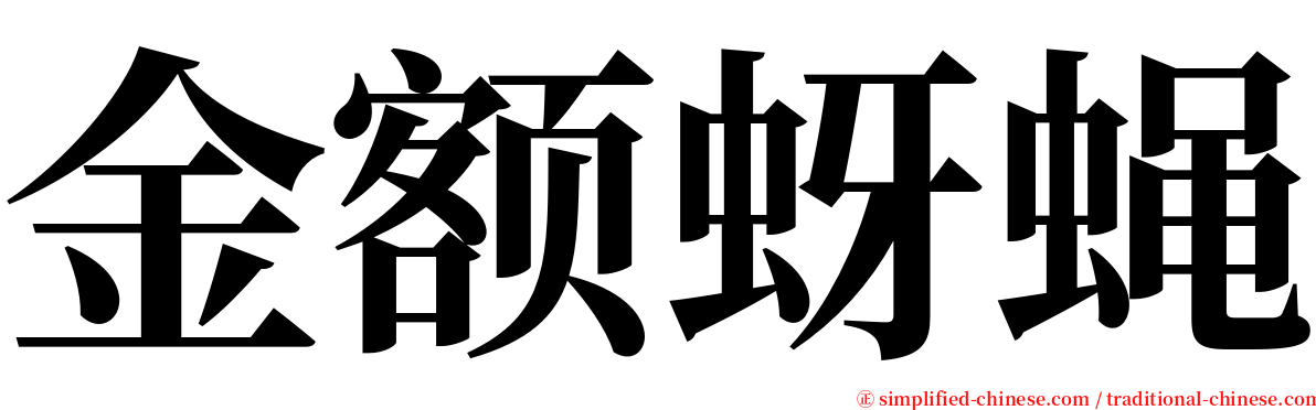 金额蚜蝇 serif font