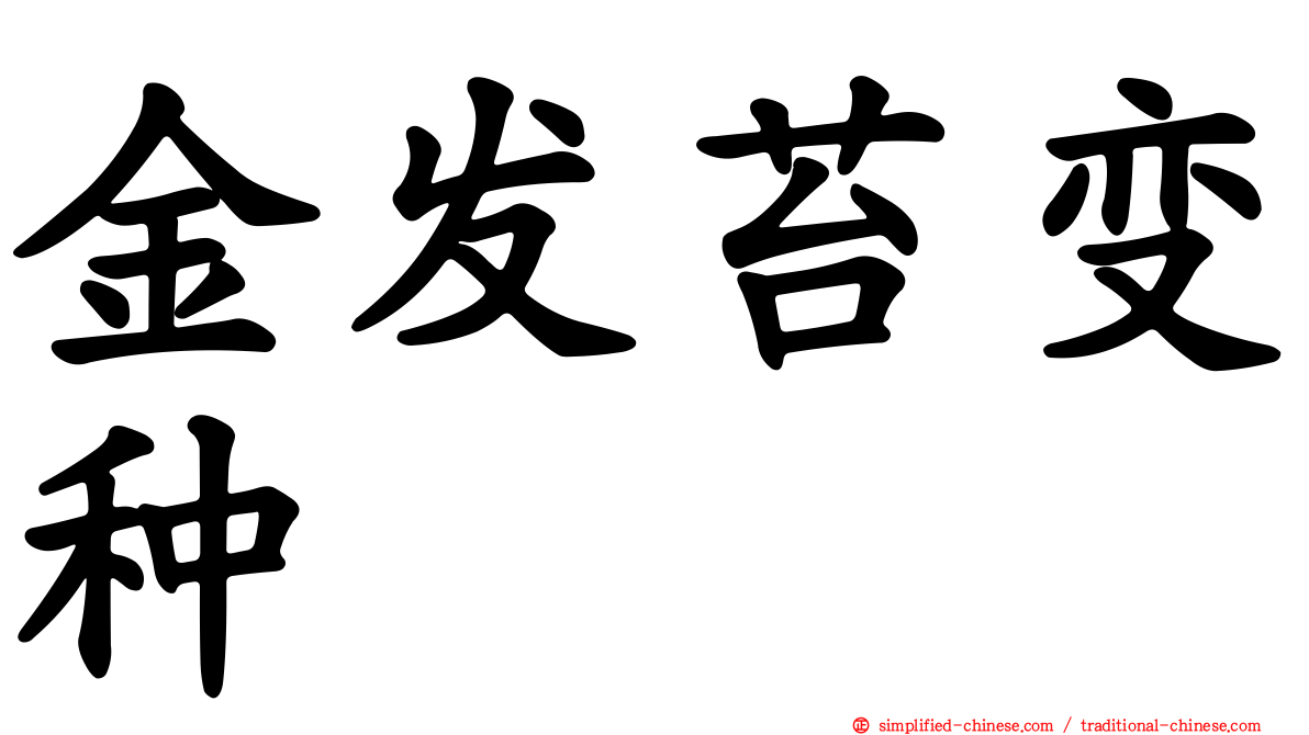 金发苔变种