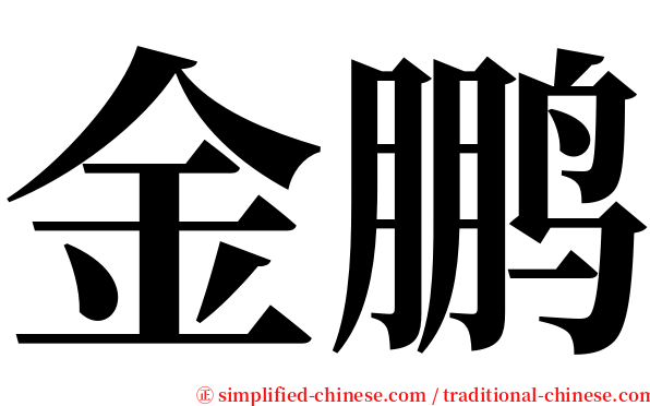 金鹏 serif font