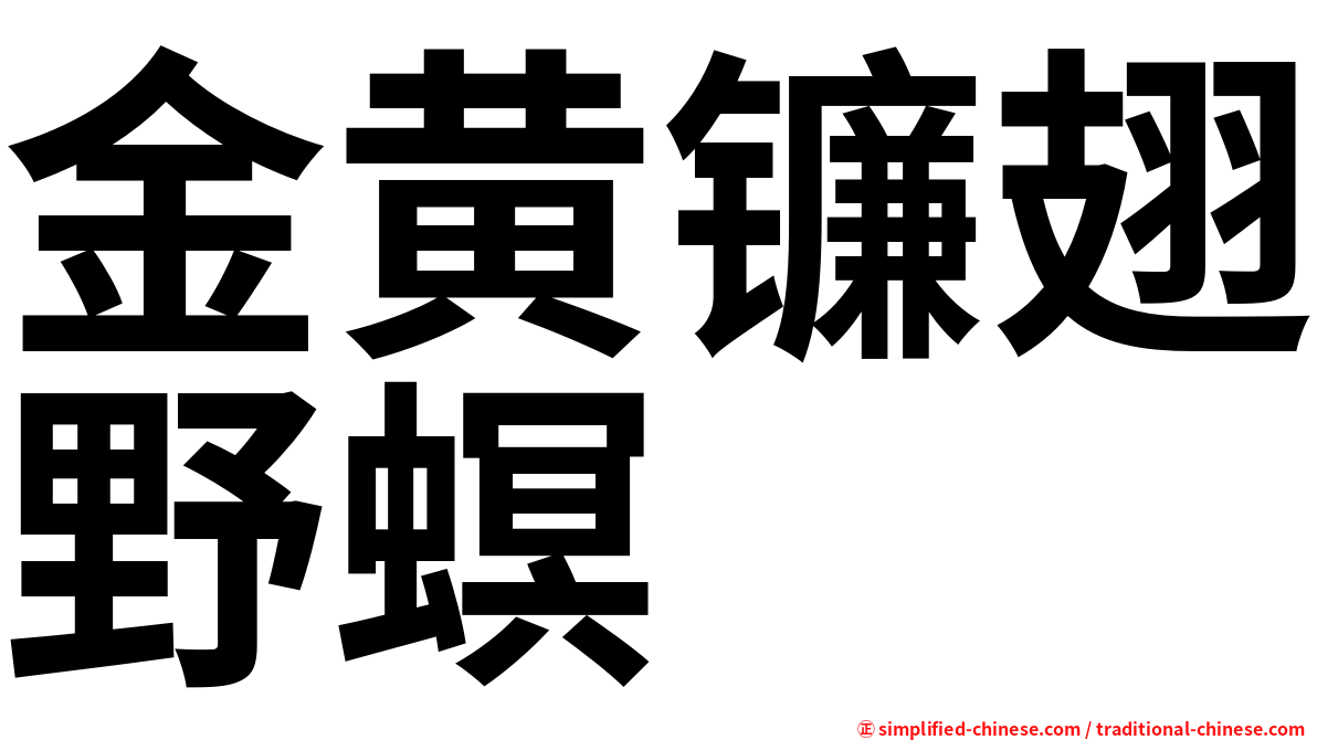 金黄镰翅野螟