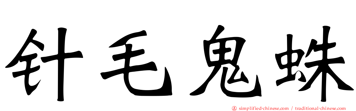 针毛鬼蛛