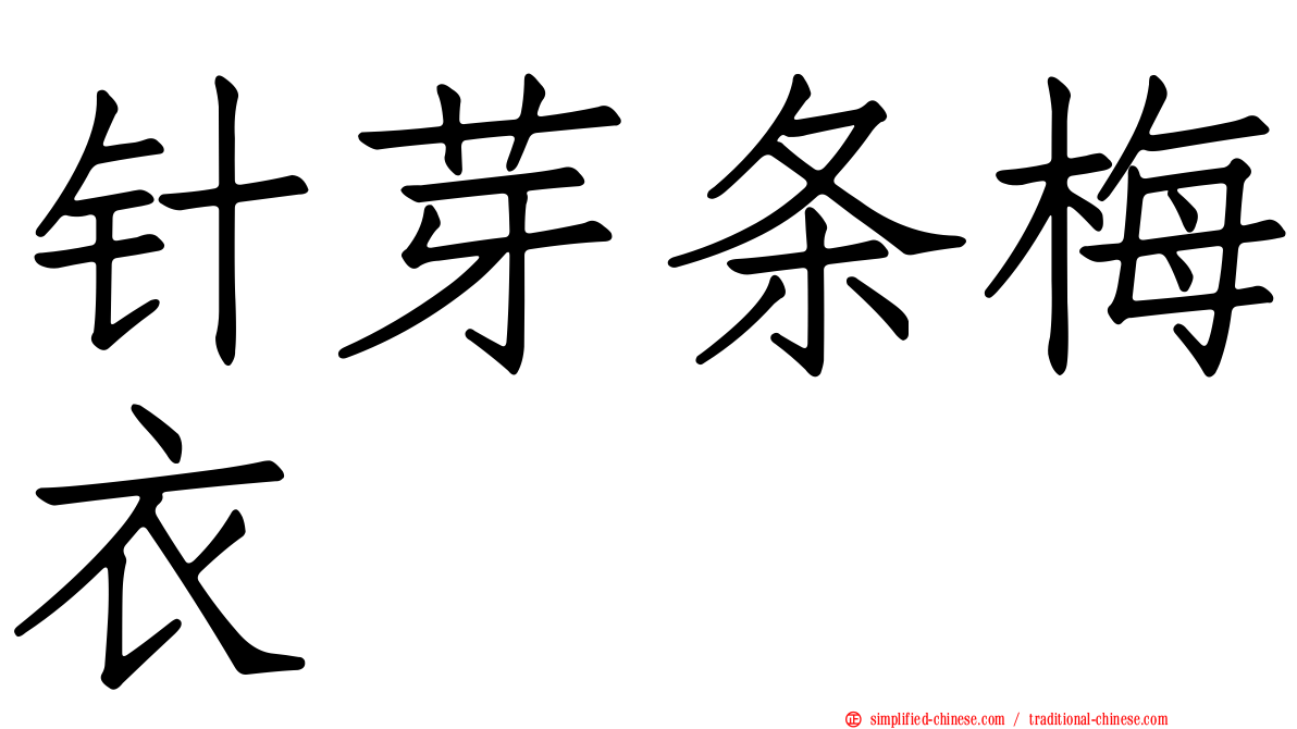 针芽条梅衣