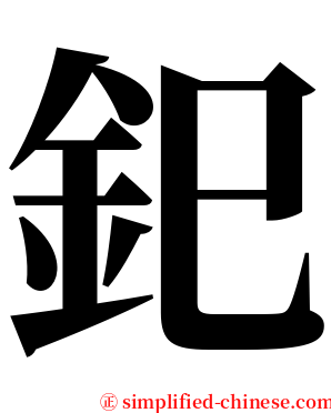 釲 serif font
