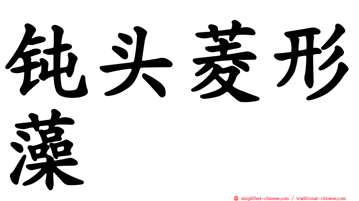 钝头菱形藻