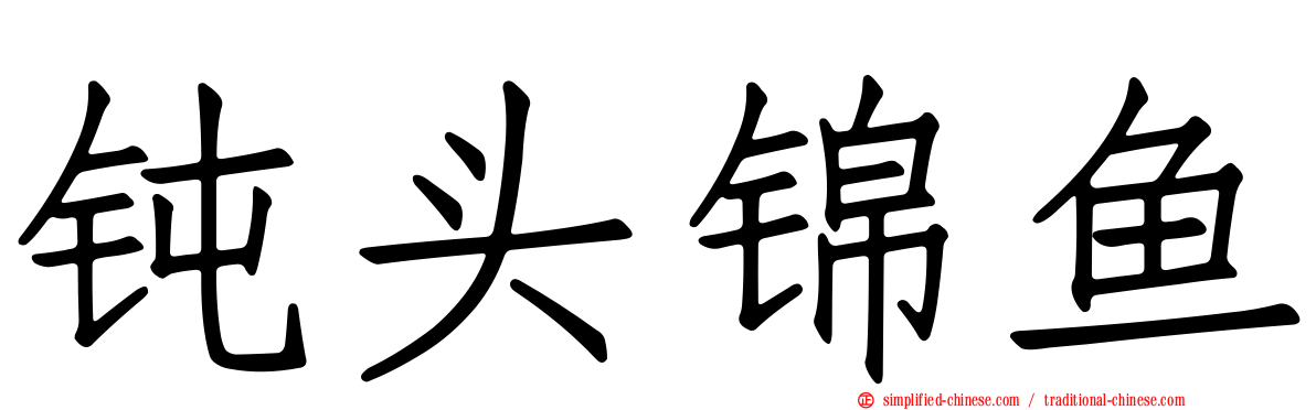钝头锦鱼